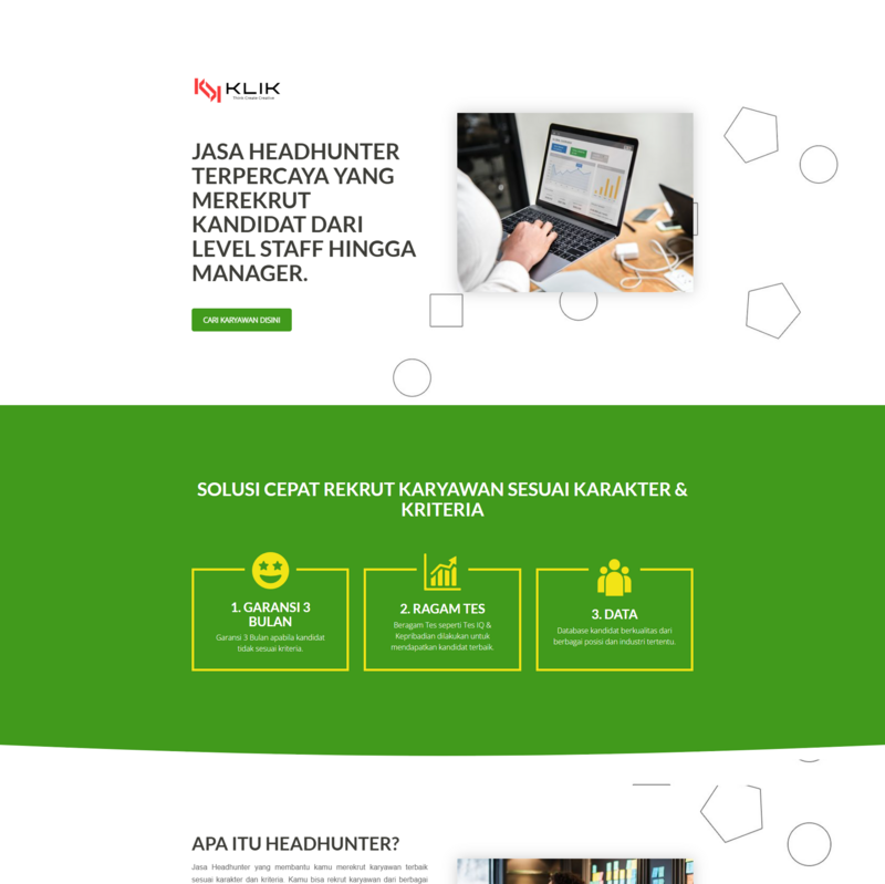 Website Landing Page Jasa Recruitment